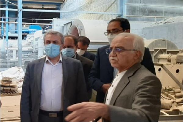 وزیر صنعت معدن وتجارت از کارخانه آجر دهدشت بازدید کرد